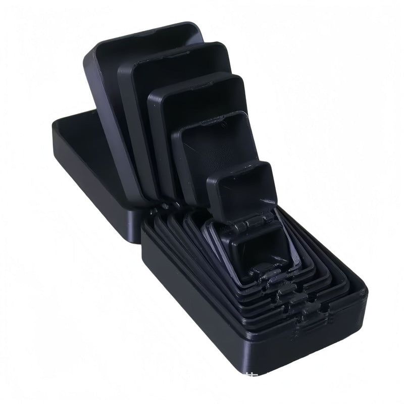 Black nesting prank gift box shown open